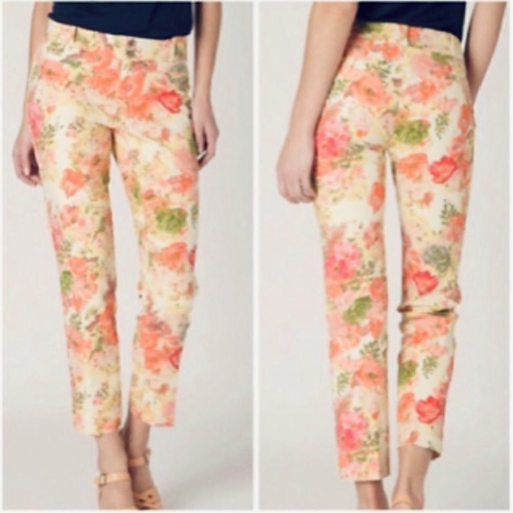 ANTHROPOLOGIE CARTONNIER EUC  - FLORAL ANKLE PANTS